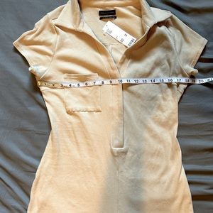 Urban Outfitters Ribbed Romper. Creme color. Size Large. Cotton New with tags